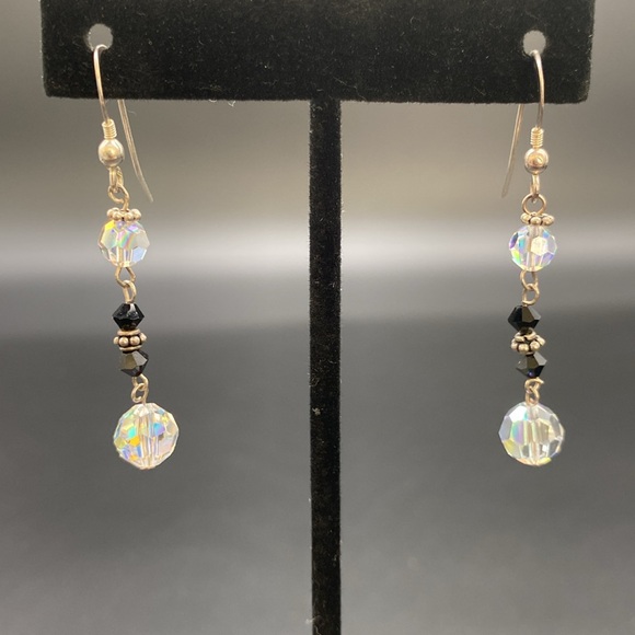 Item 768 Crystal Dangle Drop Earrings - Picture 3 of 3